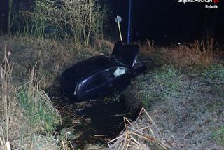 Rybnik: Jechała tak szybko, że wykąpała samochód w zalewie! [ZDJĘCIA]