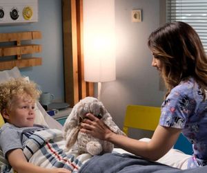 M jak miłość odc. 1884. Aneta (Ilona Janyst), pacjent Tymek (Ksawery Krajewski)