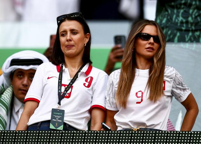 Anna Lewandowska na meczu Polska - Arabia Saudyjska
