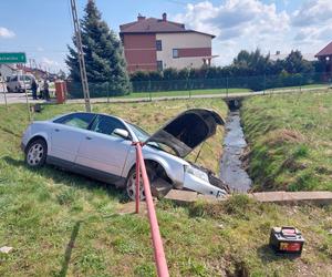 Wypadek w Tychowie. Poszkodowany kierowca Audi 