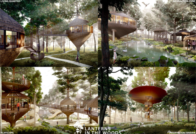 Tubądzin Design Awards - Latterns in the woods