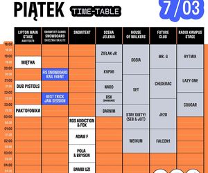 SnowFest Festival 2025 - time table