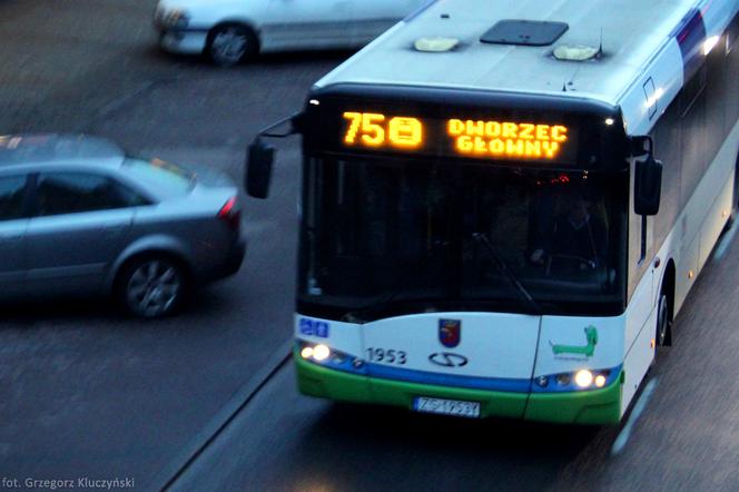 Atak na kierowcę autobusu w centrum Szczecina. Agresywny pasażer w rękach policji