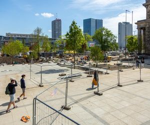 Plac Centralny w Warszawie pod koniec budowy