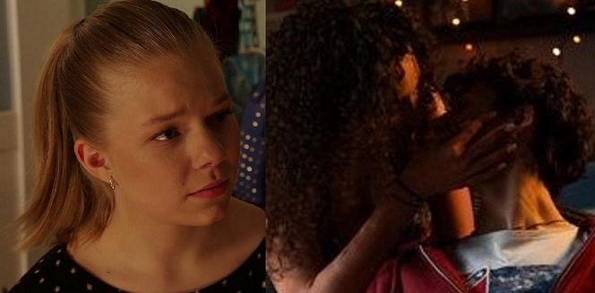 M jak miłość, odcinek 1888. Lenką (Olga Cybińska), Julita (Sofia Stelmakh), Grzesiek (Borys Wiciński)