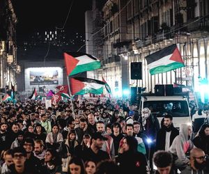 Demonstracja propalestyńska we Włoszech
