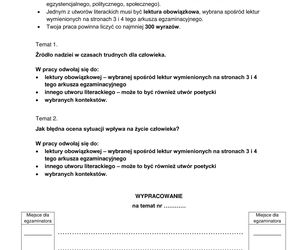 Matura 2025 - język polski