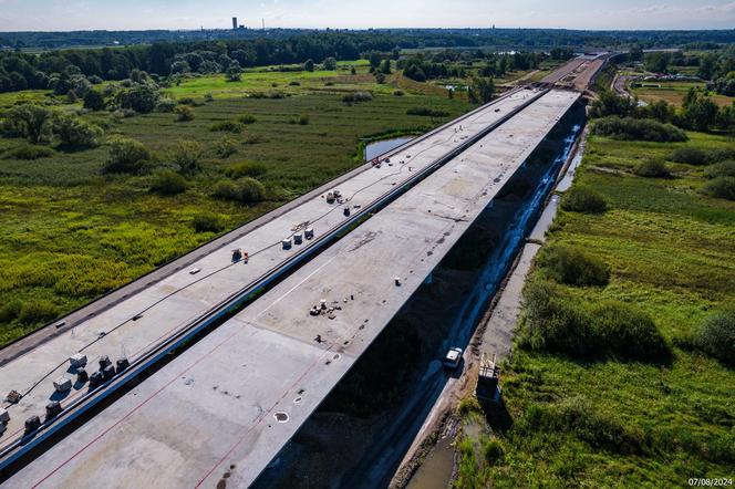 Plac budowy S1 Oświęcim - Dankowice w sierpniu 2024