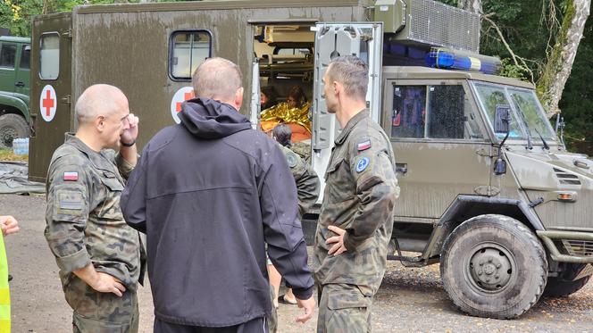 Wypadek w pobliżu Konotopu  - autobus z tirem 