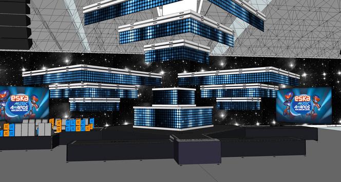 Tak będzie wyglądała scena na ESKA Music Awards 2016. W hali Azoty Arena trwają już prace! [ZDJĘCIA]