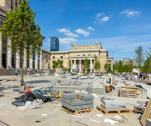 Plac Centralny w Warszawie pod koniec budowy