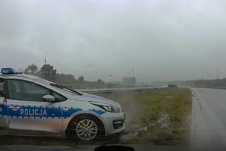 Staranował radiowóz na autostradzie A1