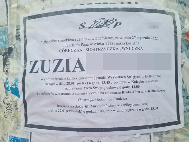 Kolbuszowa. Wzruszające pożegnanie 11-letniej Zuzi [GALERIA]
