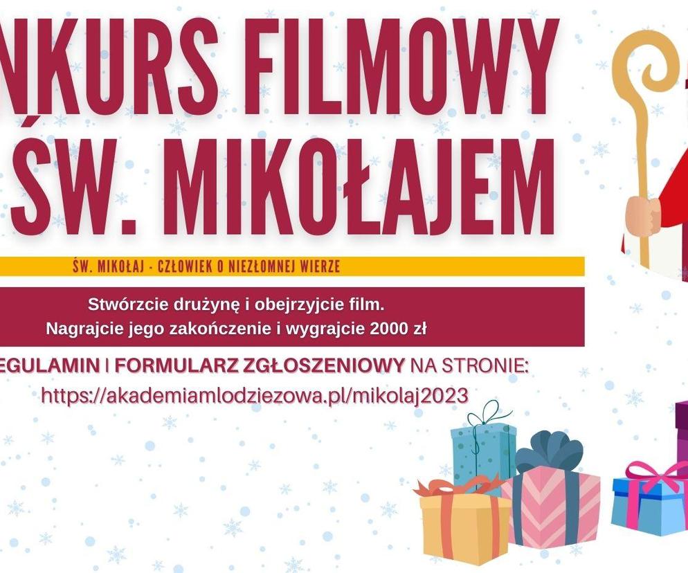 Ogólnopolski konkurs filmowy „Święty Mikołaj – człowiek o niezłomnej wierze” - plakat