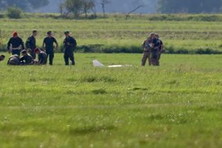 Dron runął na pole rolnika pod Elblągiem