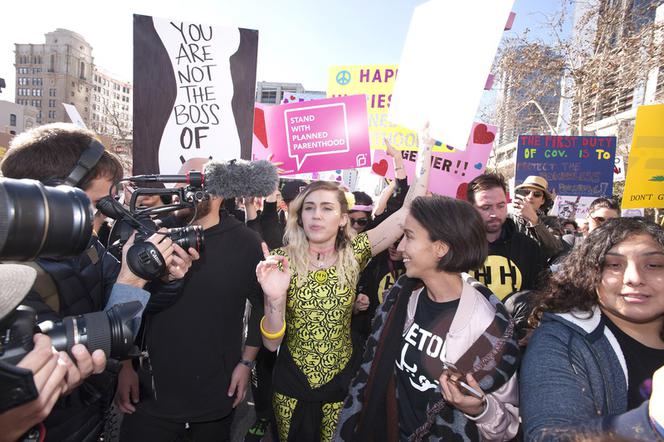 Miley Cyrus na Marszu Kobiet