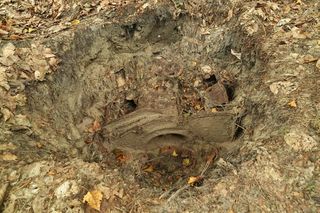 Stara młocarnia znaleziona na terenie Nadleśnictwa Lubaczów