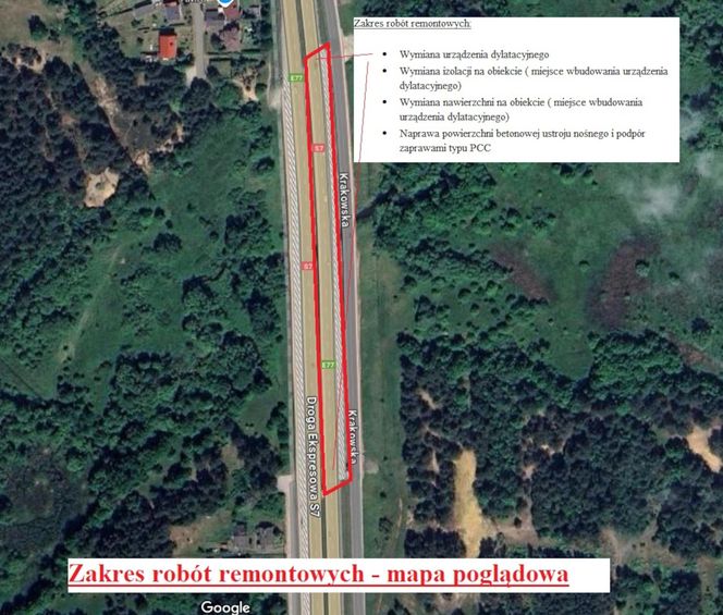 Roboty na S7 w Skarżysku-Kamiennej