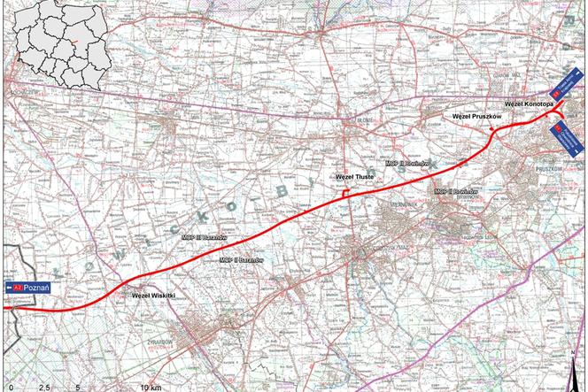 Autostrada A2 - odcinek od granicy woj. mazowieckiego do węzła Konotopa