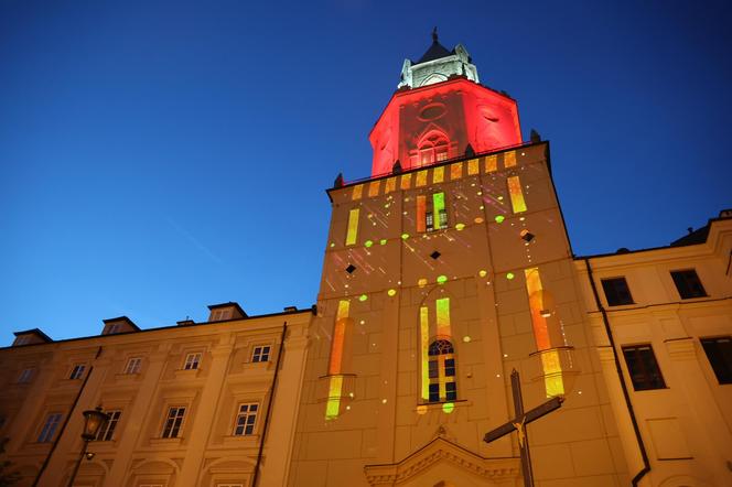 Lublinalia 2024. Na Wieży Trynitarskiej można oglądać wyjątkową iluminację.