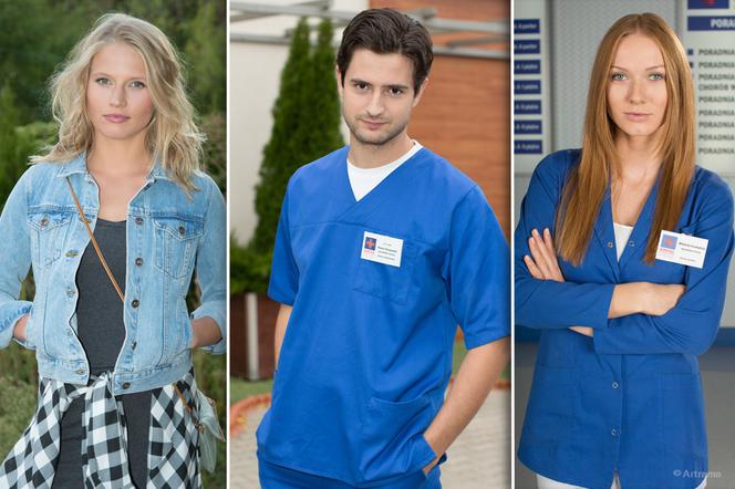 Na dobre i na złe. Aneta Gniewosz (Natalia Rybicka), Wiktoria Consaldia (Katarzyna Dąbrowska), Adam Krajewski (Grzegorz Daukszewicz)