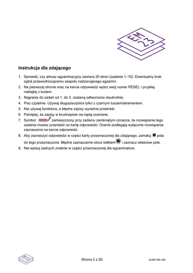 Matura 2025 niemiecki rozszerzony - arkusz CKE 13.05.2025 - Formuła 2023
