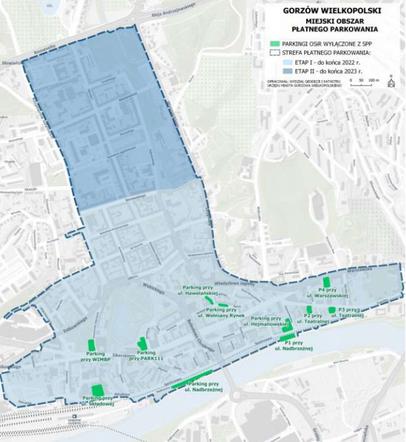 Strefa płatnego parkowania w Gorzowie Wielkopolskim