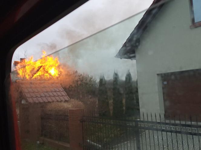 Pożar w Kotowicach pod Wrocławiem