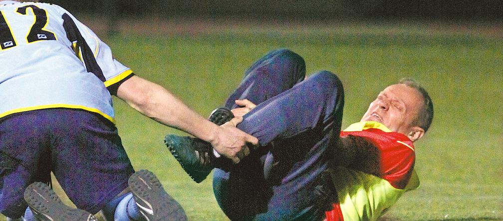 Skopali Tuska na meczu