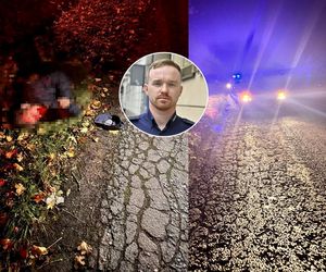Leżał na drodze w ciemnościach! Widok był przerażający. Policjant z Warszawy uratował życie 63-latkowi 