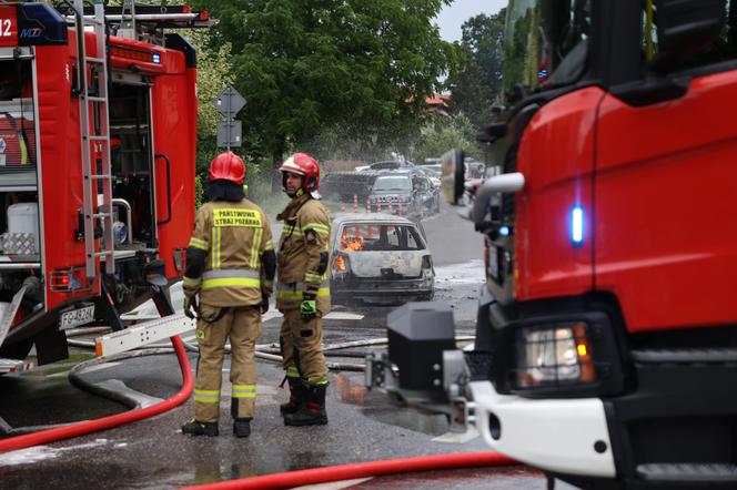 Wybuch samochodu w Zielonej Górze