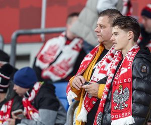 Kibice na meczu Polska -Nowa Zelandia na Stadionie Śląskim