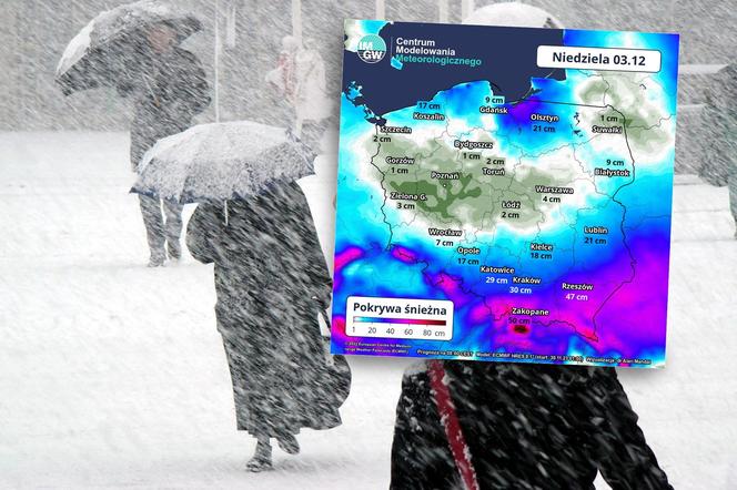 Nawet 40 cm śniegu spadnie w kilka godzin. Potężna śnieżyca już mknie do Polski