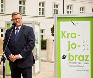 Prezydent RP Bronisław Komorowski otwiera wystawę Krajobraz to dobro publiczne; 1 lipca 2013