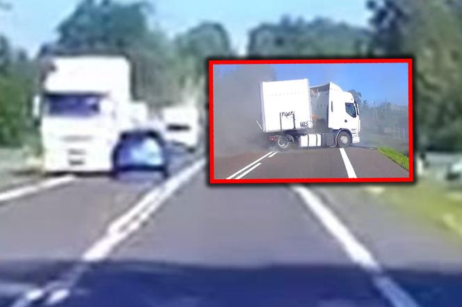 Wypadek na DK17. Uratował go refleks, ale nie on był bohaterem