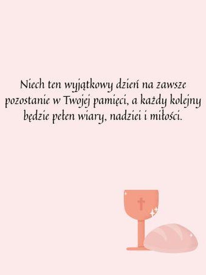 Dedykacja na komunię do książki