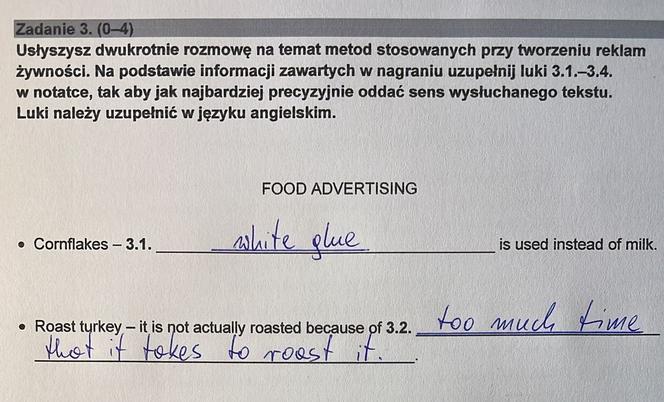 Podane odpowiedzi są sugerowane. Więcej wariantów odpowiedzi może być poprawnych w tym zadaniu. Podajemy przykładowe z nich.