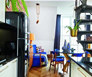 Mieszkanie w stylu vintage - wąski aneks kuchenny