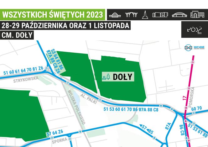 Wszystkich Świętych 2023. Jak dojechać na łódzkie cmentarze?