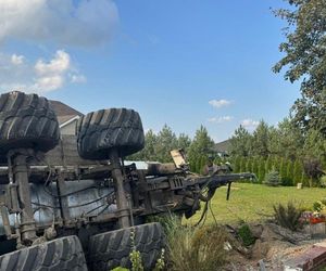 Wypadek w w Balczewie pod Inowrocławiem. Ciągnik wbił się w dom