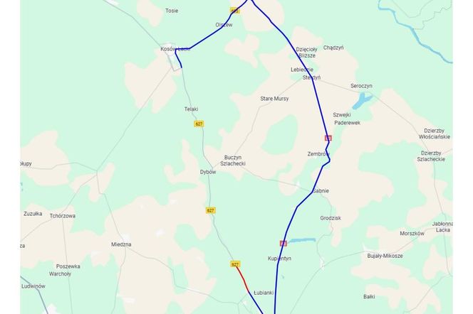 Utrudnienia na DW 627 na trasie Sokołów Podlaski - Kosów Lacki już od 27 października!