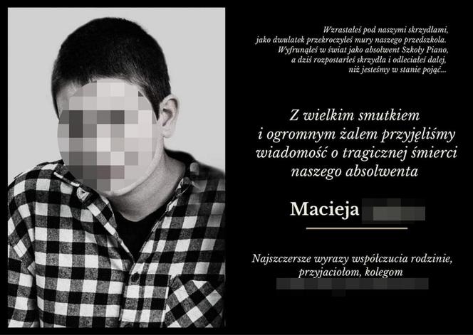 16-letni Maciek zginął w strasznym wypadku pod Człuchowem. "Zadawałeś tyle pytań o Boga. Teraz poznałeś go osobiście"