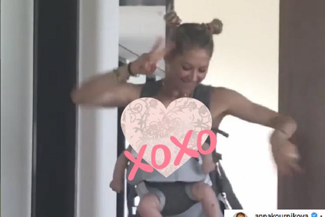 Anna Kournikova z dzieckiem