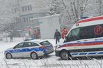 Wypadek na ul. Towarowej w Olsztynie. Zderzyły się trzy auta. Droga zablokowana [FOTO]