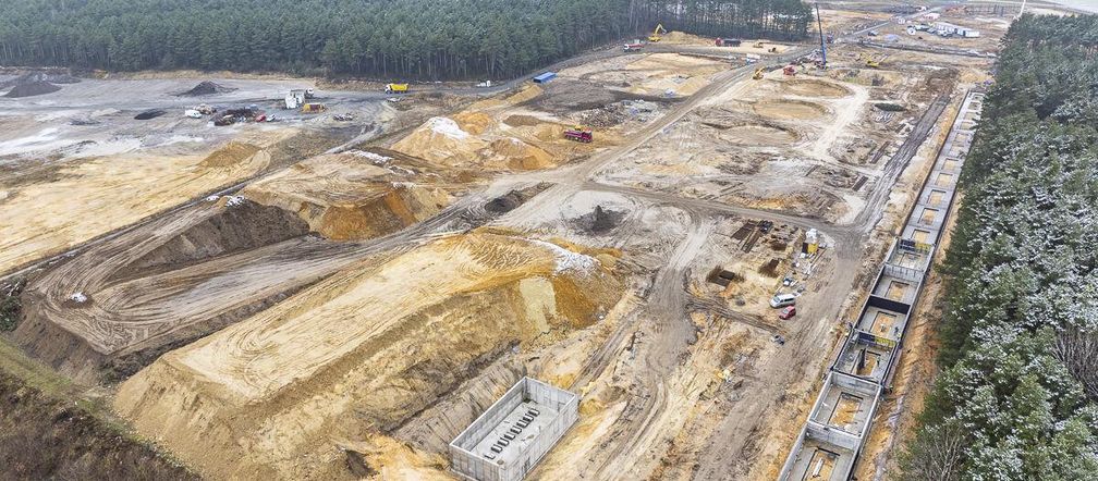 Budowa multimodalnego węzła przeładunkowego na Katowice Airport - grudzień 2024