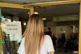 Doda na łóżku w szpitalu