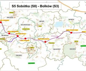 Jest decyzja w sprawie budowy odcinka drogi S5 między Wrocławiem a Bolkowem. Jak będzie przebiegać trasa?