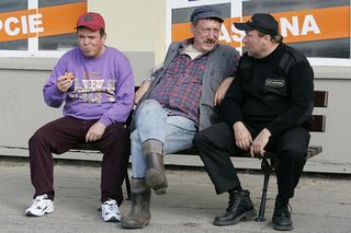 Ranczo. Pietrek (Piotr Pręgowski), Solejuk (Sylwester Maciejewski), Hadziuk (Bogdan Kalus)