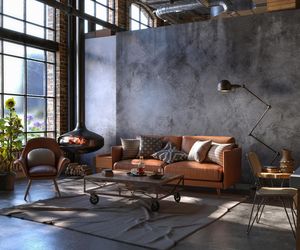Salon w stylu industrialnym 