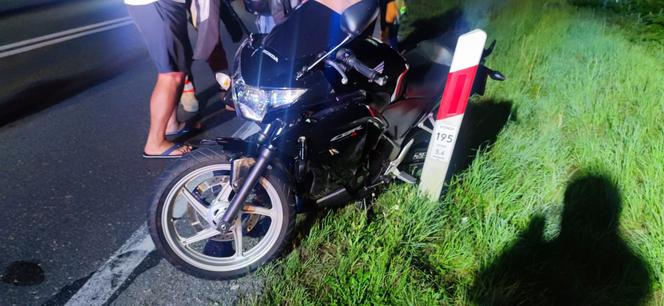 Zderzenie motocyklisty z sarną w Olszynach
